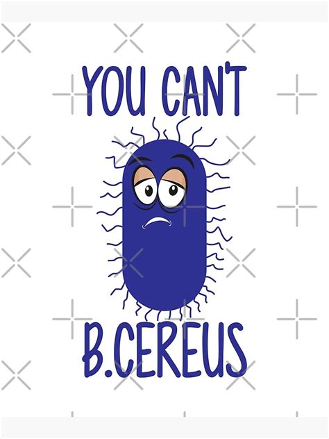 You Cant B Cereus Funny Bacteria Poster By Elhon Redbubble