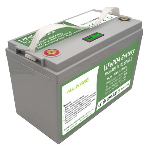 Batterie LiFePO4 12V100Ah à décharge profonde tout en un avec BMS