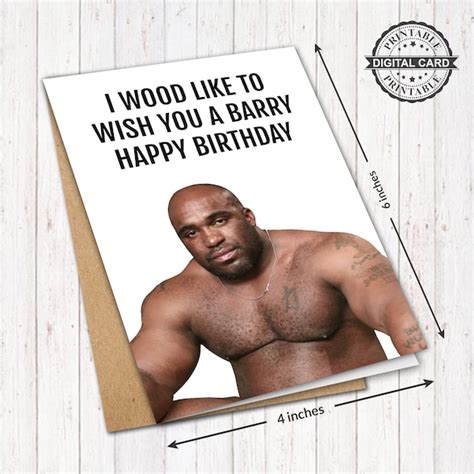 Funny Barry Birthday Card Etsy