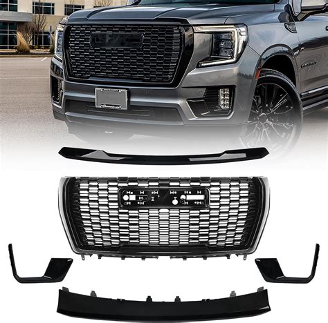 Vlincar Grille Set 5pcs Compatible With Gmc Yukon Yukon Xl Denali 2021 2022 2023