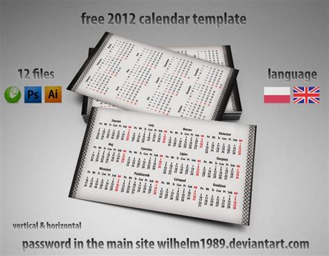 free_business_card_calendar_template_ai_psd » Design You Trust