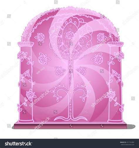 Pink Portal Vector Illustration Stock Vector Royalty Free 471731084