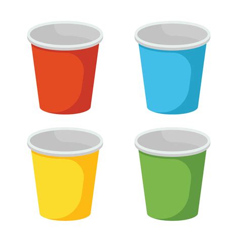 Empty Paper Cup Vector Isolated On White Background 7063083 Vector Art