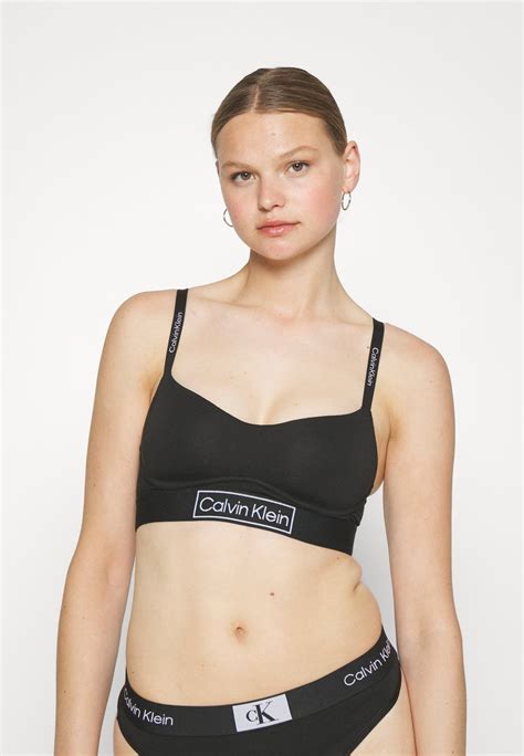 Calvin Klein Underwear Lined Bralette Soutien Gorge Invisible Blacknoir Zalandofr