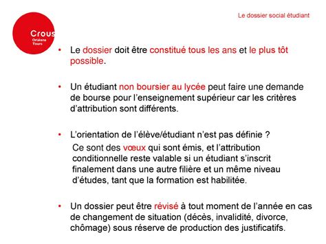 Le Dossier Social Etudiant ppt télécharger