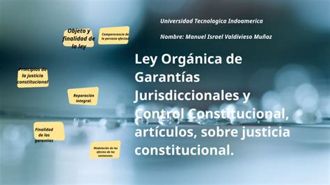 Ley Org Nica De Garant As Jurisdiccionales Y Control Constitucional