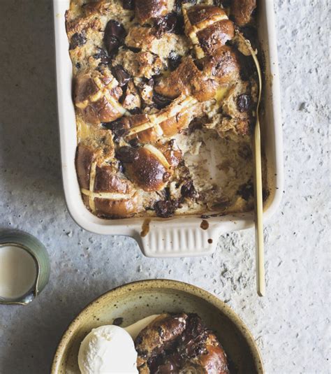 ChelseaWinter Co Nz Custardy Chocolate Hot Cross Bun Pudding ChelseaWinter Co Nz