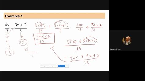 Lesson 9 Part 1 Adding And Subtracting Dissimilar Rational Algebraic