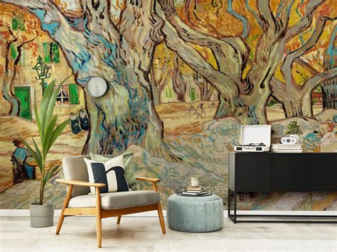 Van Gogh Wall Mural Landscape Art Wallpaper Easy Diy Feature Wall For