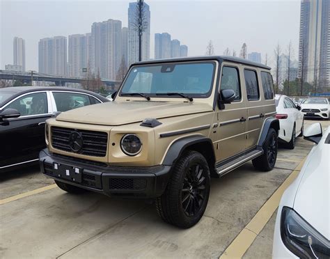 需转籍 奔驰 G500 哑光云漠金/黑内 现车加20万元-恩佐网