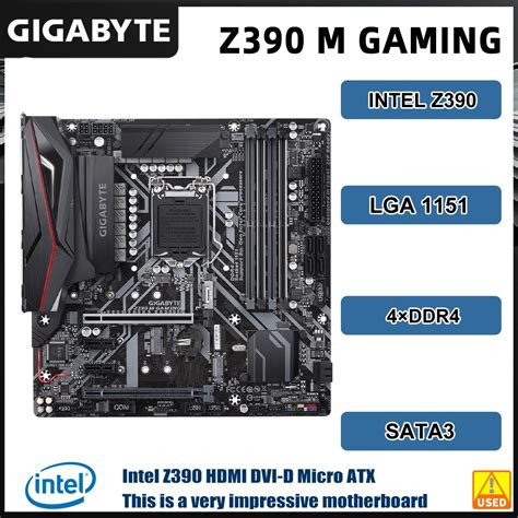 1151 Motherboard GIGABYTE Z390 M GAMING Intel Z390 DDR4 PCI E 3 0 USB3