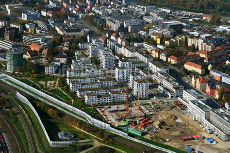 Regensburg Aus Der Vogelperspektive Baustelle Zum Neubau Eines Wohn