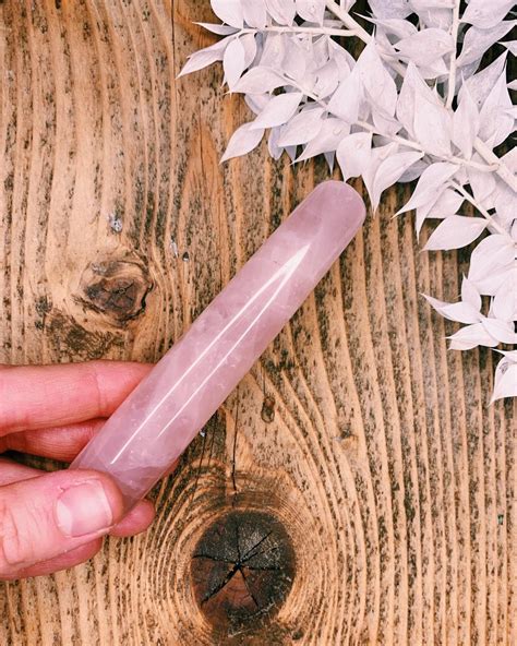 Rose Quartz Yoni Wand Crystal Dildo Goddess Wand Massage Wand Sex Toy