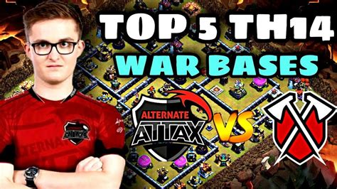 NEW Top 5 Th14 War Bases With Links Atn Attax VS Tribe Gaming Bases