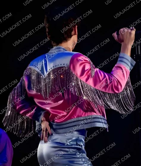 Love On Tour LA Harry Styles Pink Jacket Fringed Pink Jacket