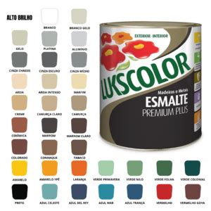 Tinta Esmalte Sintetico Brilhante 900ml Lukscolor Cores Platina Leroy