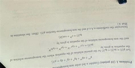 Solved Problem 1 10 Points Consider A 3rd Order