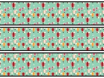 Hot Air Balloons Bulletin Board Decor Kit Hot Air Balloons Letters