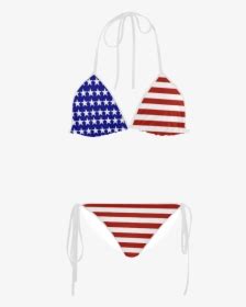 Usa Patriotic Stars Stripes Custom Bikini Swimsuit Bikini HD Png