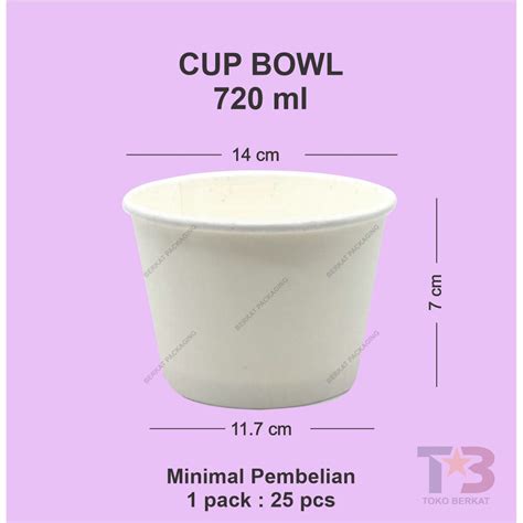 Cup Bowl 720ml 24oz Starpack Paper Bowl 720ml 24oz Mangkuk Kertas