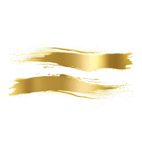 Pincel De Pintura Dourado Fundo Branco Foto Premium