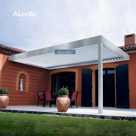 Alunotec Sunproof Patio Aluminum Awning Louver Pergolas Louvre Roof