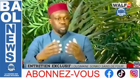 Entretien de Ousmane Sonko à Ziguinchor Des Messages très fort