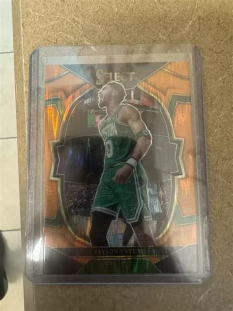 Panini Select Jayson Tatum Orange Flash Concourse Prizm