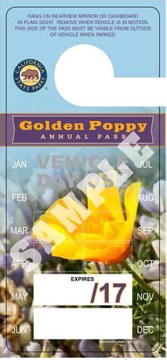 Golden Poppy Pass California National Park Pass