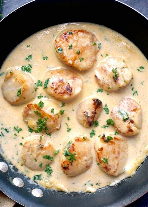 Creamy Garlic Scallops With Pasta A Delicious Dinner That Looks As