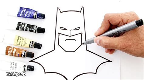 How To Draw And Paint Batman On Canvas Acrylic Paint Youtube