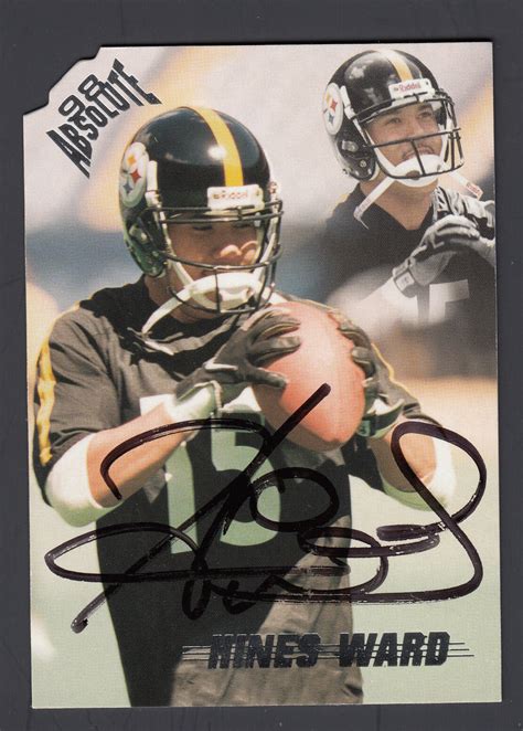 Hines Ward Autographed Playoff Absolute Rookie Football Card