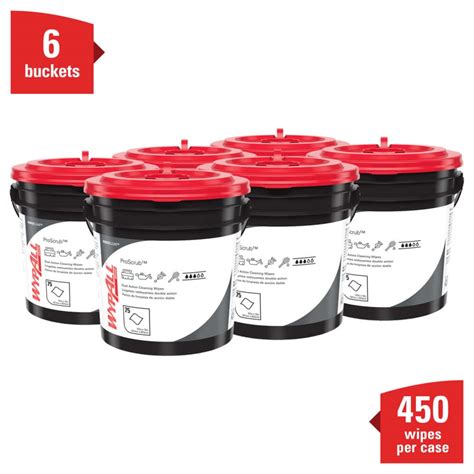 Wypall Proscrub Saturated Wipes Buckets Case