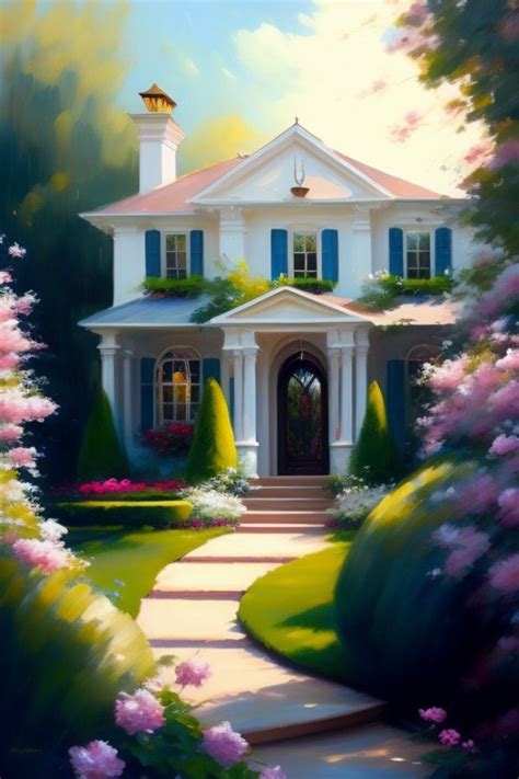 Fantasy Art House Anime Paisajes Landscape Illustration Beautiful