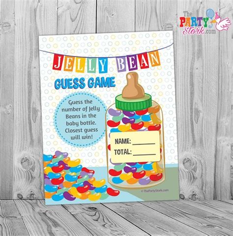 Candy Guessing Game Jelly Bean Guess Game Candy Guess Baby - Etsy