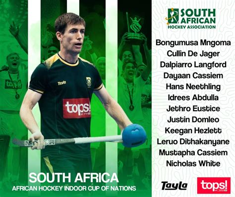 Hockey South African Indoor Hockey Men Set To Defend Crown And Secure