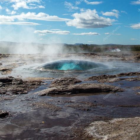 Strokkur Geyser in Iceland — Stock Photo © MennoSchaefer #124409488