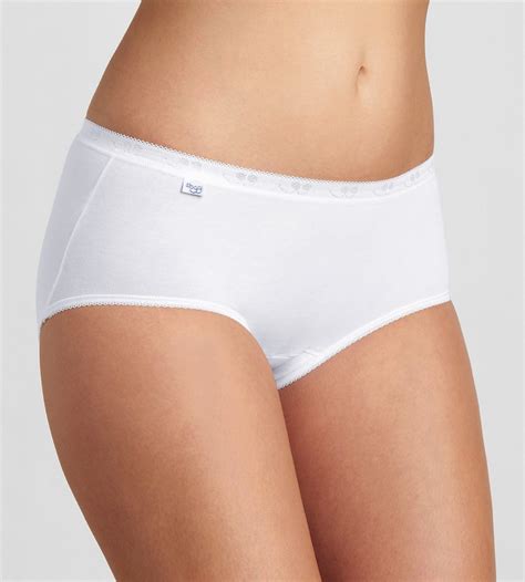 Sloggi Basic Midi 3 Pair Multipack White Sugar And Spice Lingerie