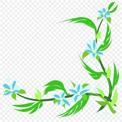 Vines Plants Clipart PNG Images Blue Flower Vine Plant Pattern Vine