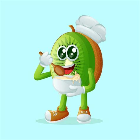 kiwi character mixing ingredients 31698369 Vector Art at Vecteezy