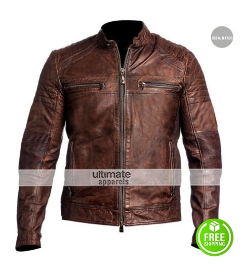 Cafe Racer 2016 Biker Brown Leather Jacket