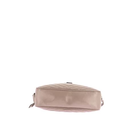 Sac bandoulière Lou Saint Laurent Cuir Beige Monogram Paris