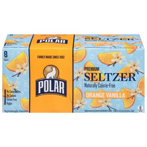 Polar® Orange Vanilla Flavored Seltzer Water Cans, 8 pk / 12 fl oz ...