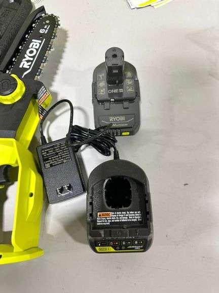 Ryobi One Hp 18v Brushless 6 In Battery Compact Pruning Mini Chainsaw With 2 0 Ah Battery And