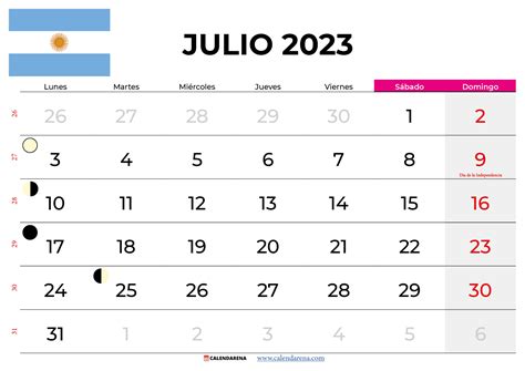 Descargar Calendario Julio Argentina