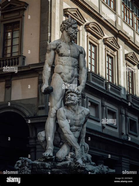 Vertical Shot Of The Hercules And Caucus Statue Stock Photo Alamy