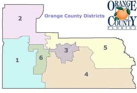Orange County Florida District Map State Map