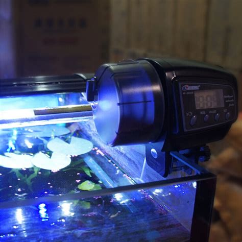 Aquarium Tank Automatic Fish Feeder Digital LCD Timer Food Feeding ...