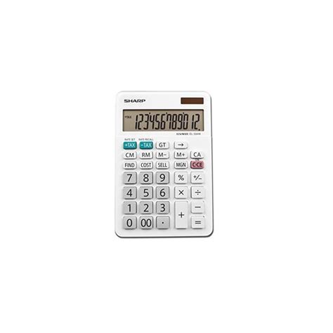 Sharp Solar Power Desktop Calculator Digit El Fb Stationery