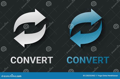 Convert Icon Convert Logo With Arrow Illustration Vector Stock Vector